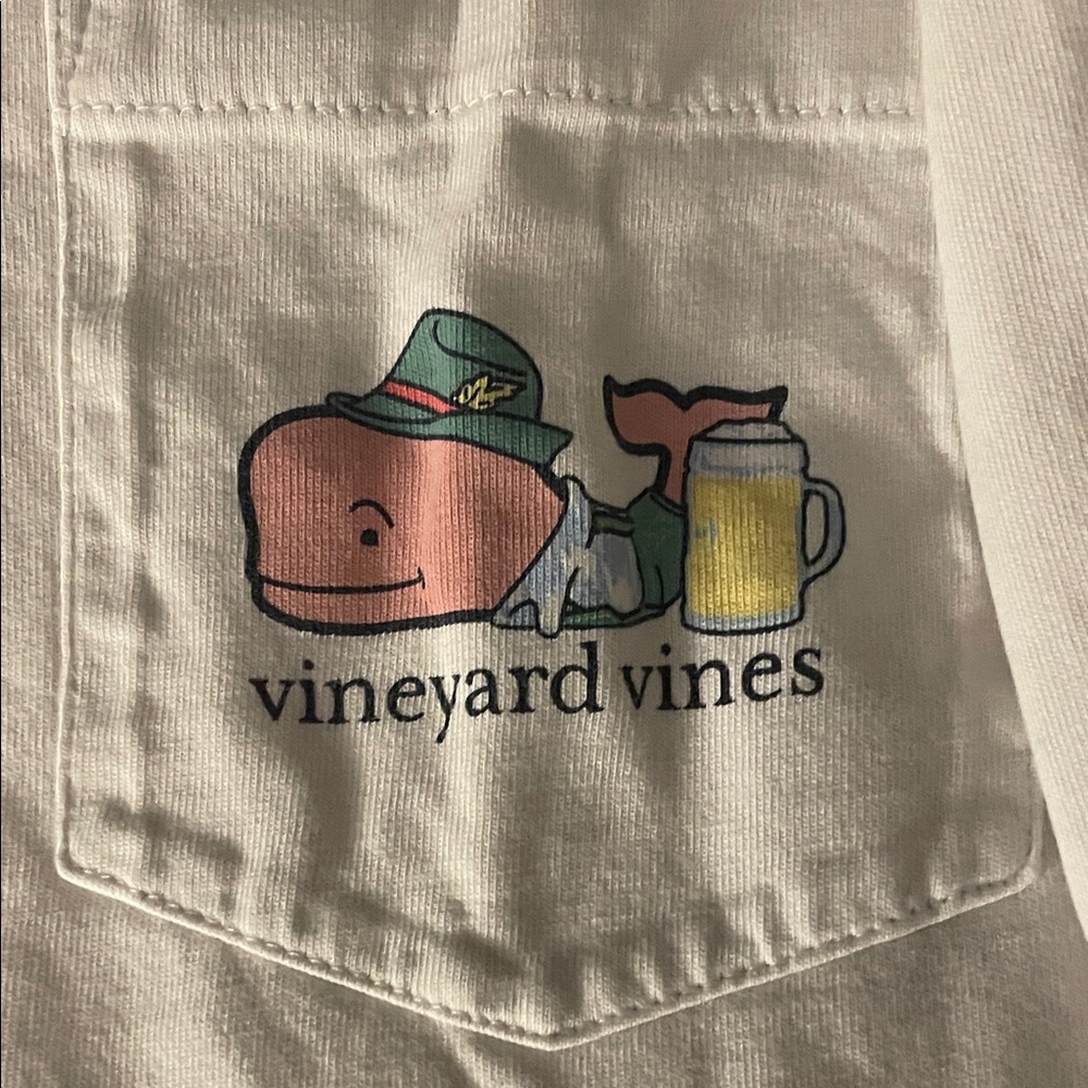 Vineyard Vines White German Long Sleeve Tee - Picture 3 of 4